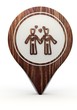 homosexual sign on a set of wooden  markers