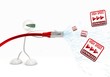 3d render of a exclusive xls icon coming from data cable