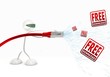 3d render of a exclusive xls icon coming from data cable