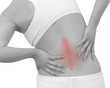 Acute pain in a woman back