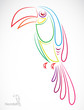 Vector: Vector image of an hornbill on white background Vector image of an hornbill on white background