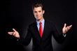 Photo: business man welcoming business man welcoming