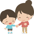 微笑むお母さんと男の子