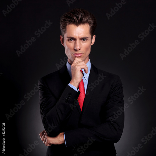 Photo: business man thinking business man thinking