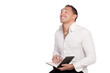Candid image of a man laughing