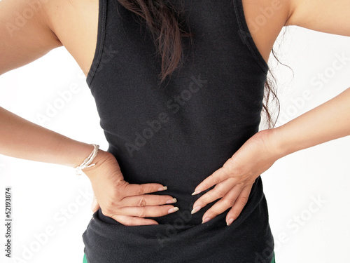 Photo: female has backache female has backache