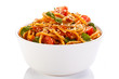 Photo: Pasta with meat, tomato sauce, parmesan and vegetables Pasta with meat, tomato sauce, parmesan and vegetables
