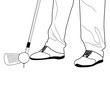 Cropped image of a golfer