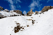 Rocky Mountains on the Ski Resort of Arabba, Dolomites Alps, Ita