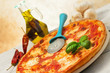pizza margherita with hot seasoning