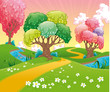 Vector: Fantasy landscape. Fantasy landscape.