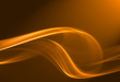 Elegant abstract orange waves on dark background