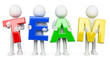 3D white people. Team