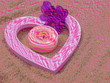 large abstract wooden heart