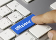 Effizienz Tastatur. Finger