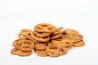 Pretzel on white background