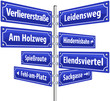 Straßenschilder Verlierer ( mit deutscher Beschriftung )