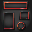 Vector: Set of modern glossy frames for your text - vector file Set of modern glossy frames for your text - vector file