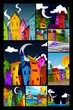Illustration: collage con casette collage con casette