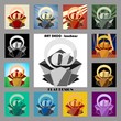 Vector: art deco - flat design - contact icon art deco - flat design - contact icon