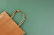 paper bag on a green background