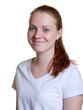 Foto: Junge Frau mit strahlend blauen Augen Junge Frau mit strahlend blauen Augen
