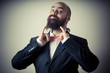  funny elegant bearded man