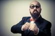  funny elegant bearded man