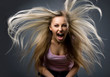 portrait of expression young woman