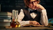 Old-Fashioned Schoolboy Reading