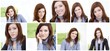 Foto: collage of young woman with emotions collage of young woman with emotions