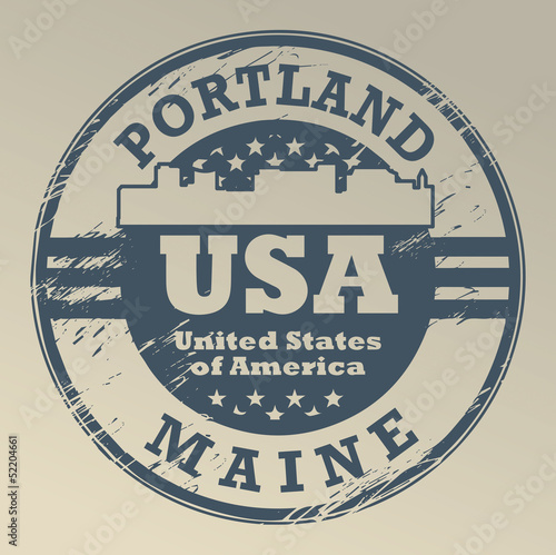 Vector: Grunge rubber stamp with name of Maine, Portland, vector Grunge rubber stamp with name of Maine, Portland, vector