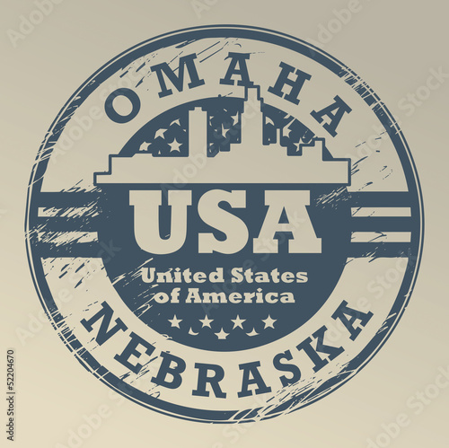 Vector: Grunge rubber stamp with name of Nebraska, Omaha, vector Grunge rubber stamp with name of Nebraska, Omaha, vector