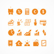 Set 20 icons finance_orange