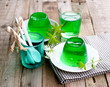 Foto: Dessert mit Waldmeister Dessert mit Waldmeister
