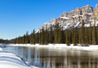 Bow River And Castle Mountain ...