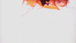 Orange and purple ink swirling in water