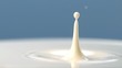 Drop in slow motion falling with large copy space