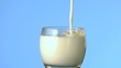 Milk being poured into glass
