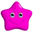 3d cartoon cute pink star