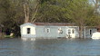 Town of Old York, Illinois, flooded by spring rain