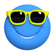 Illustration: 3d cartoon cute blue ball 3d cartoon cute blue ball