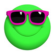 3d cartoon cute green ball
