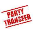 Vektor: stempel eckig party transfer I stempel eckig party transfer I