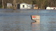 Town of Old York, Illinois, flooded by spring rain