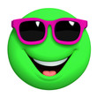 Illustration: 3d cartoon cute green ball 3d cartoon cute green ball