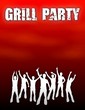 plakat grillparty rot I