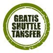 Vektor: stempel rund gratis shuttle transfer I stempel rund gratis shuttle transfer I