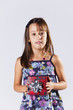 Little girl with a christmas present