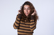 Scared teenager